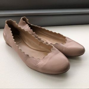 Chloe Lauren Scalloped Ballet Flats